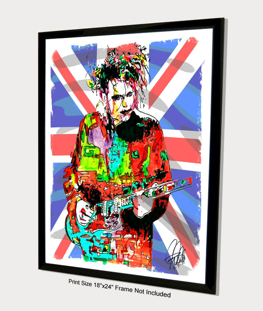 Robert Smith The Cure Goth Rock Music Poster Print Wall Art 18x24