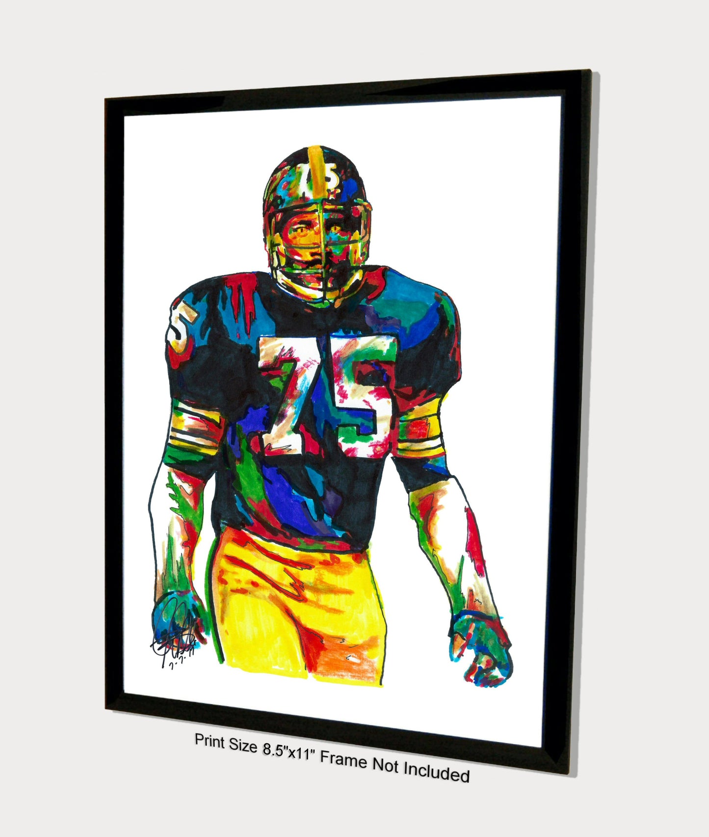 Joe Greene Pittsburgh Steelers Football Sports Poster Print Wall Art 8.5x11