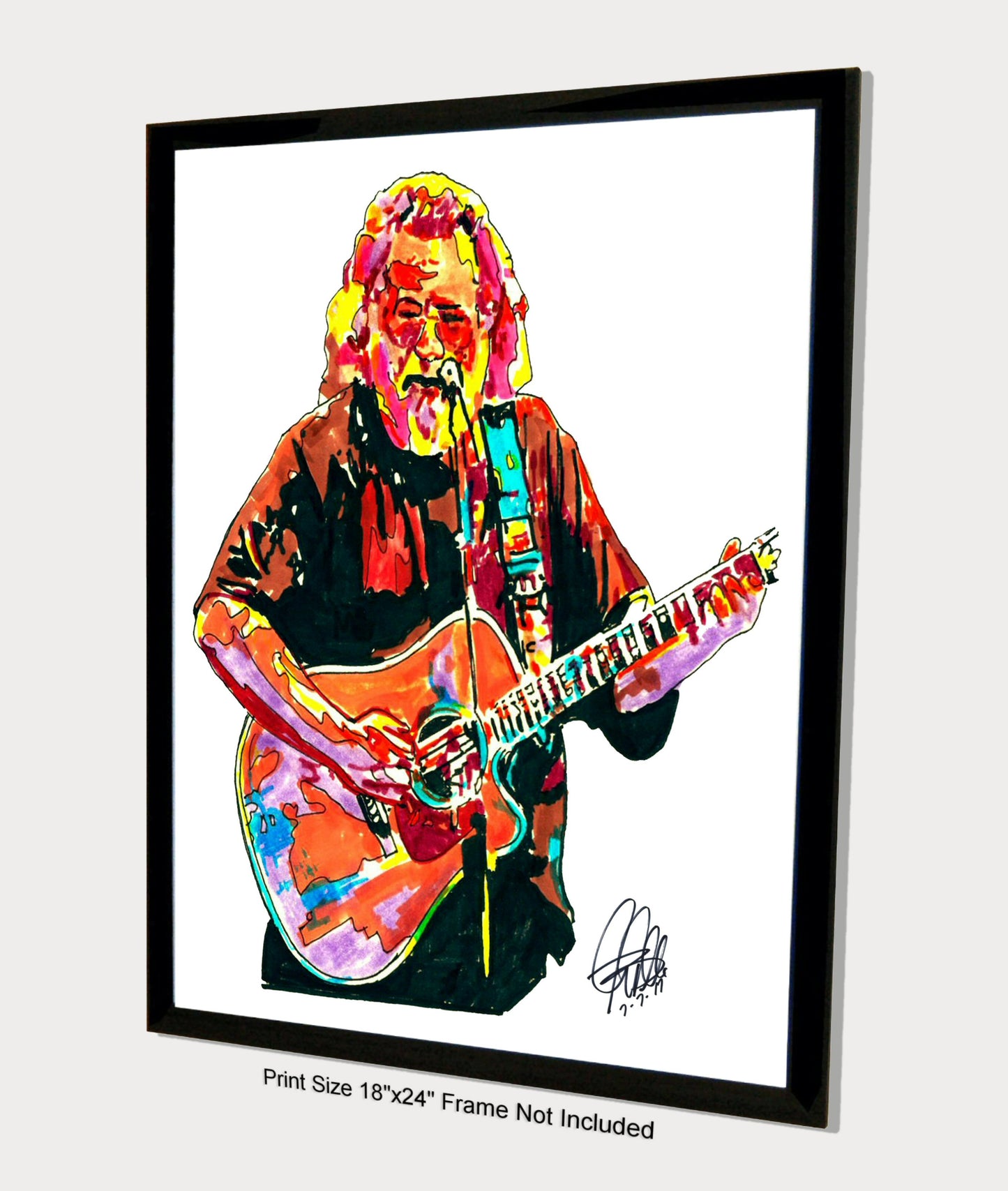 Jerry Garcia Grateful Dead Rock Music Print Poster Wall Art 18x24