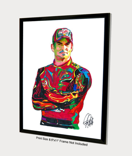 Jeff Gordon Nascar Stock Car Racing Driver Poster Print Wall Art 8.5x11