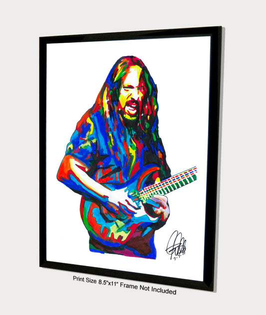 John Petrucci Dream Theater Guitar Rock Music Poster Print Wall Art 8.5x11