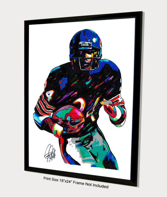 Walter Payton Chicago Bears Football RB Sports Print Poster Wall Art 18x24