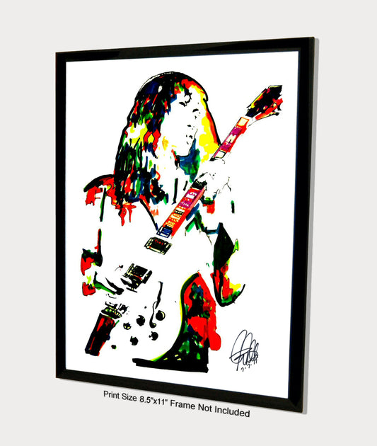 Alex Lifeson Rush Guitar Progressive Rock Music Poster Print Wall Art 8.5x11