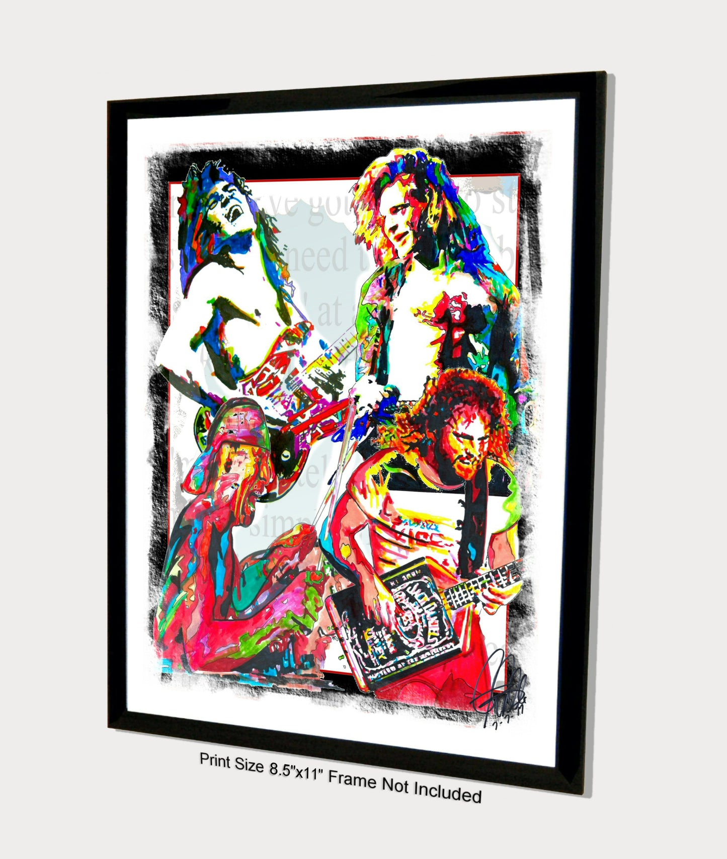 Van Halen Rock Music Poster Print Wall Art 8.5x11