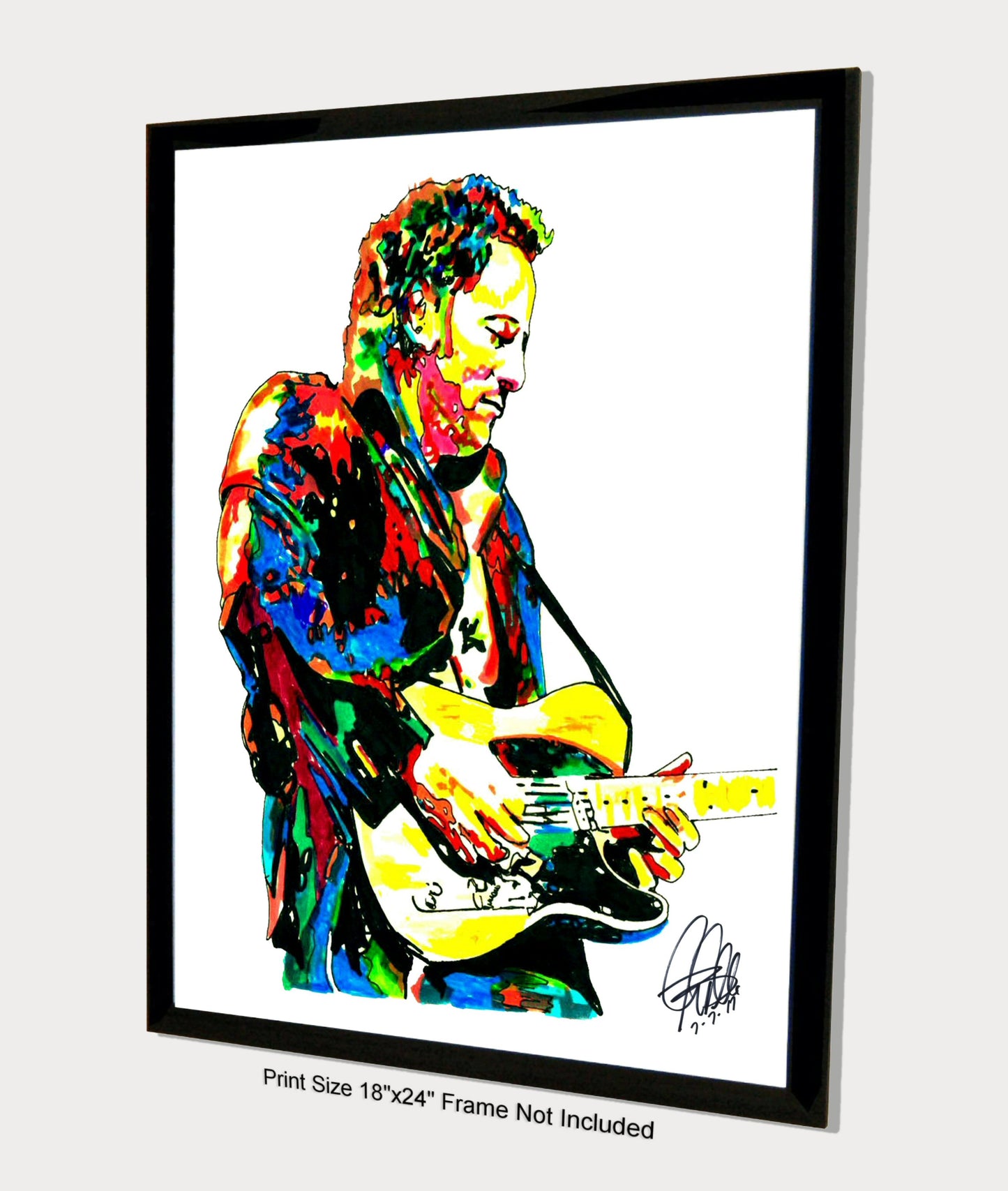 Bruce Springsteen Singer Guitar Rock Music Poster Print Wall Art 18x24