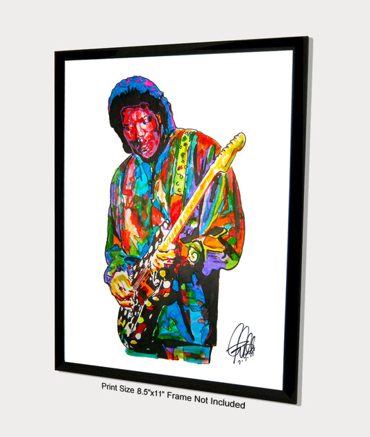 Buddy Guy Singer Guitar Chicago Blues Music Poster Print Wall Art 8.5x11