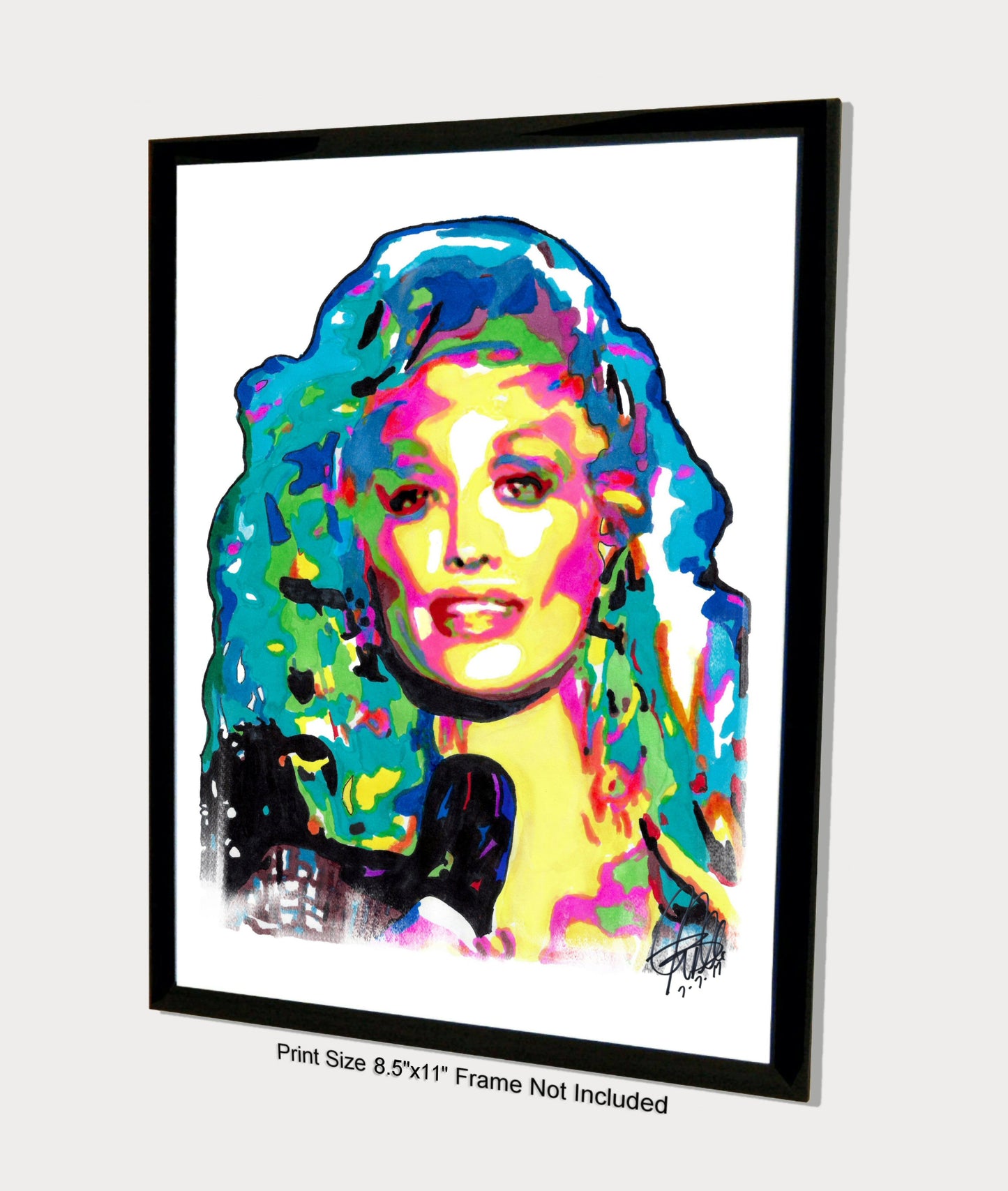 Dolly Parton Singer Country Music Poster Print Wall Art 8.5x11