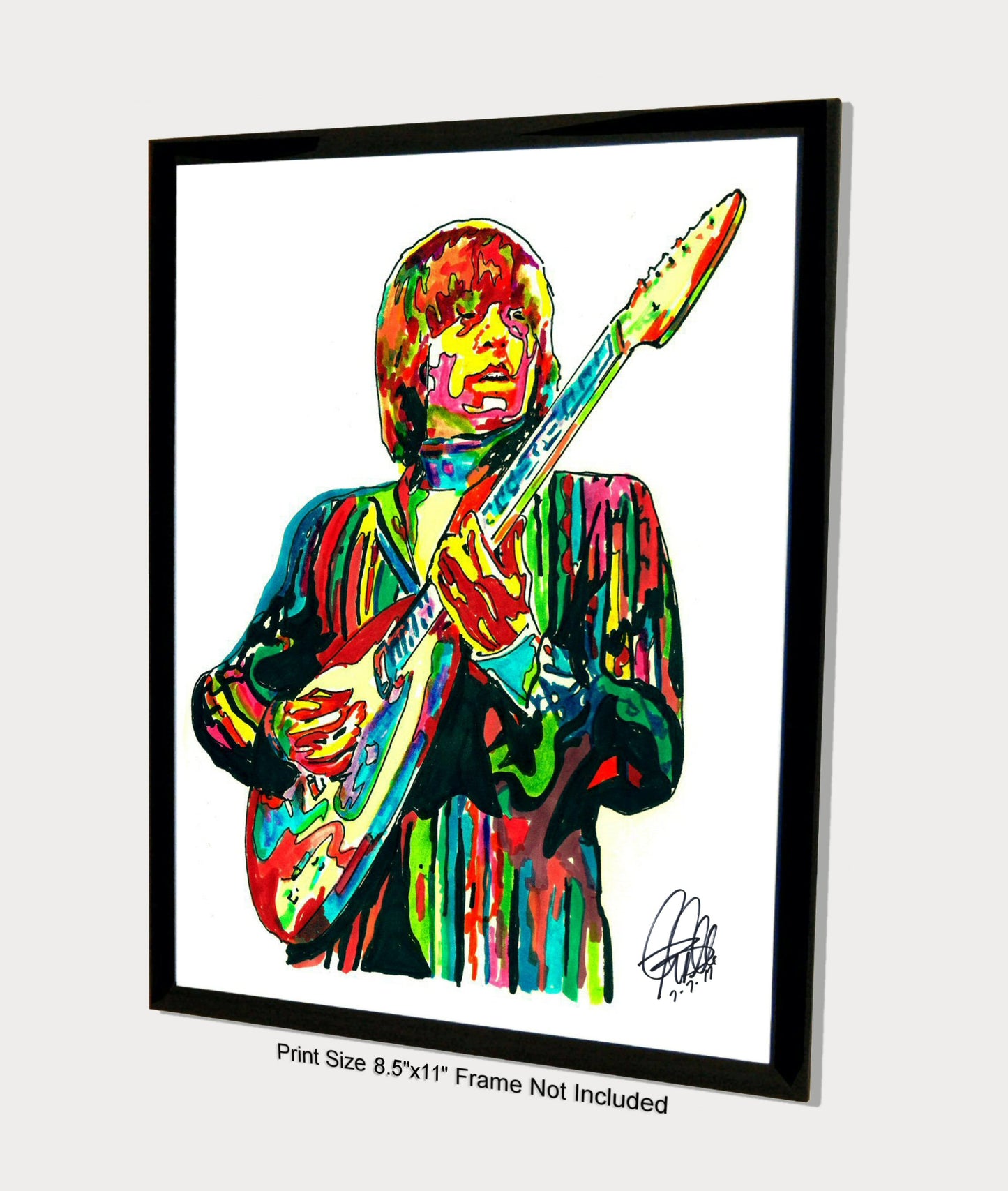 Brian Jones Guitar Hard Rock Music Poster Print Wall Art 8.5x11