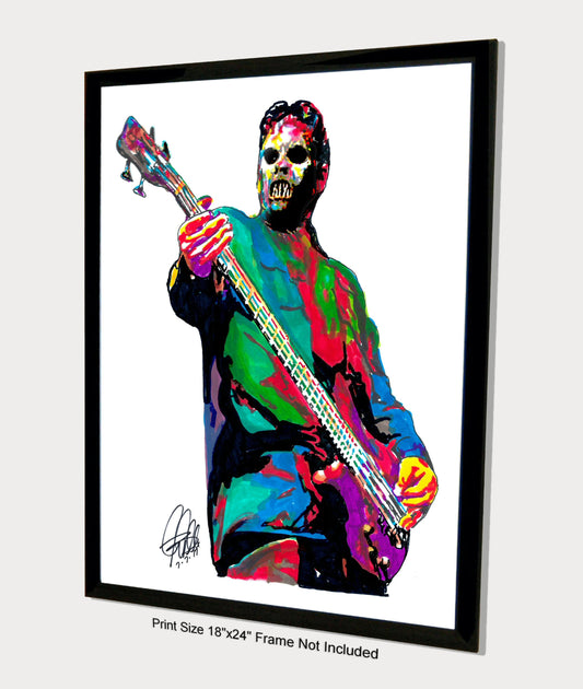 Paul Gray Slipknot Bass Heavy Metal Rock Music Poster Print Wall Art 18x24