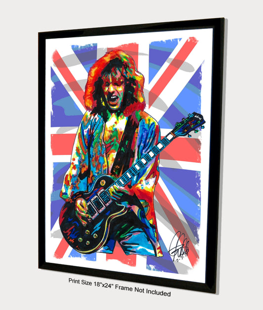 Peter Frampton Guitar Hard Rock Music Poster Print Wall Art 18x24