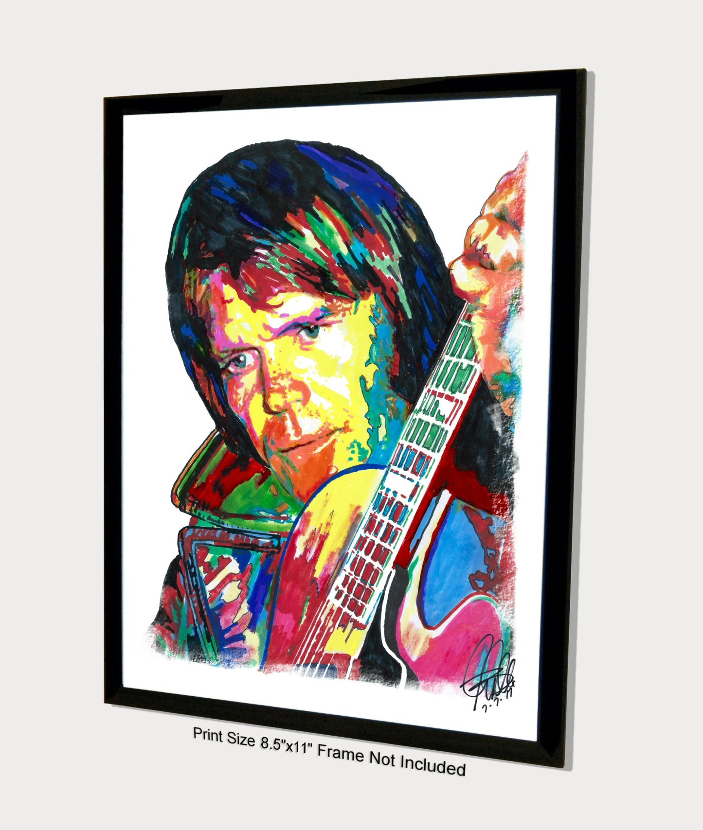 Glen Campbell Singer Guitar Country Pop Music Poster Print Wall Art 8.5x11