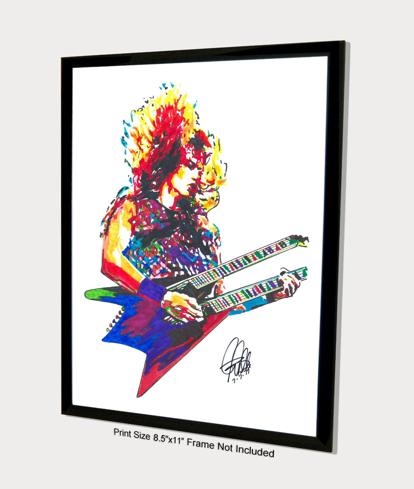 Dave Mustaine Megadeth Guitar Heavy Metal Music Print Poster Wall Art 8.5x11