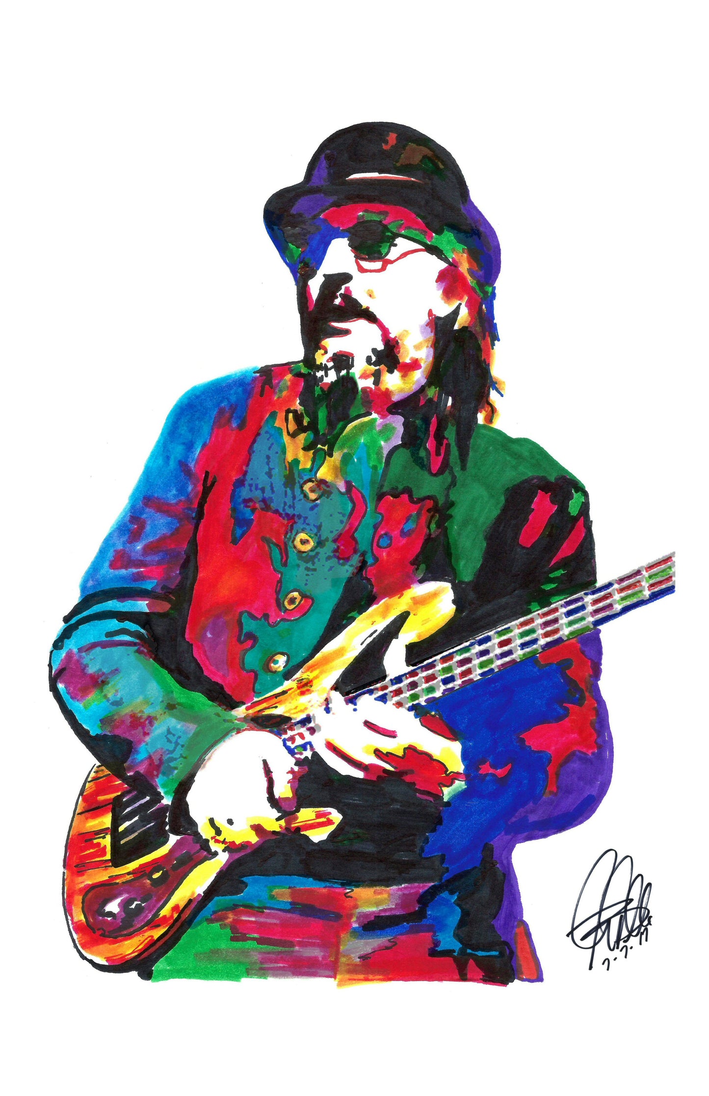 Les Claypool Primus Singer Bass Guitar Rock Music Poster Print Wall Art 11x17