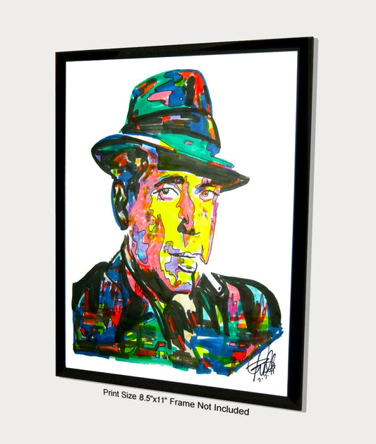 Humphrey Bogart Actor Poster Print Wall Art 8.5x11