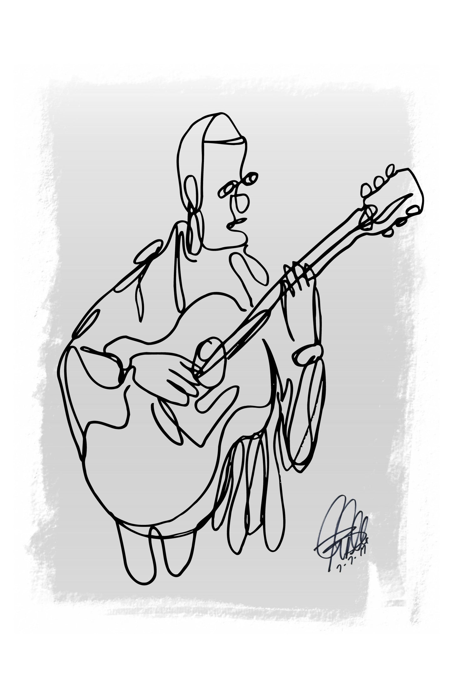 Classical Guitar Player Concert Music Poster Print Wall Art 11x17