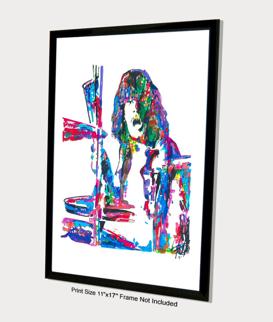 John Bonham Led Zeppelin Bonzo Drums Hard Rock Poster Print Wall Art 11x17