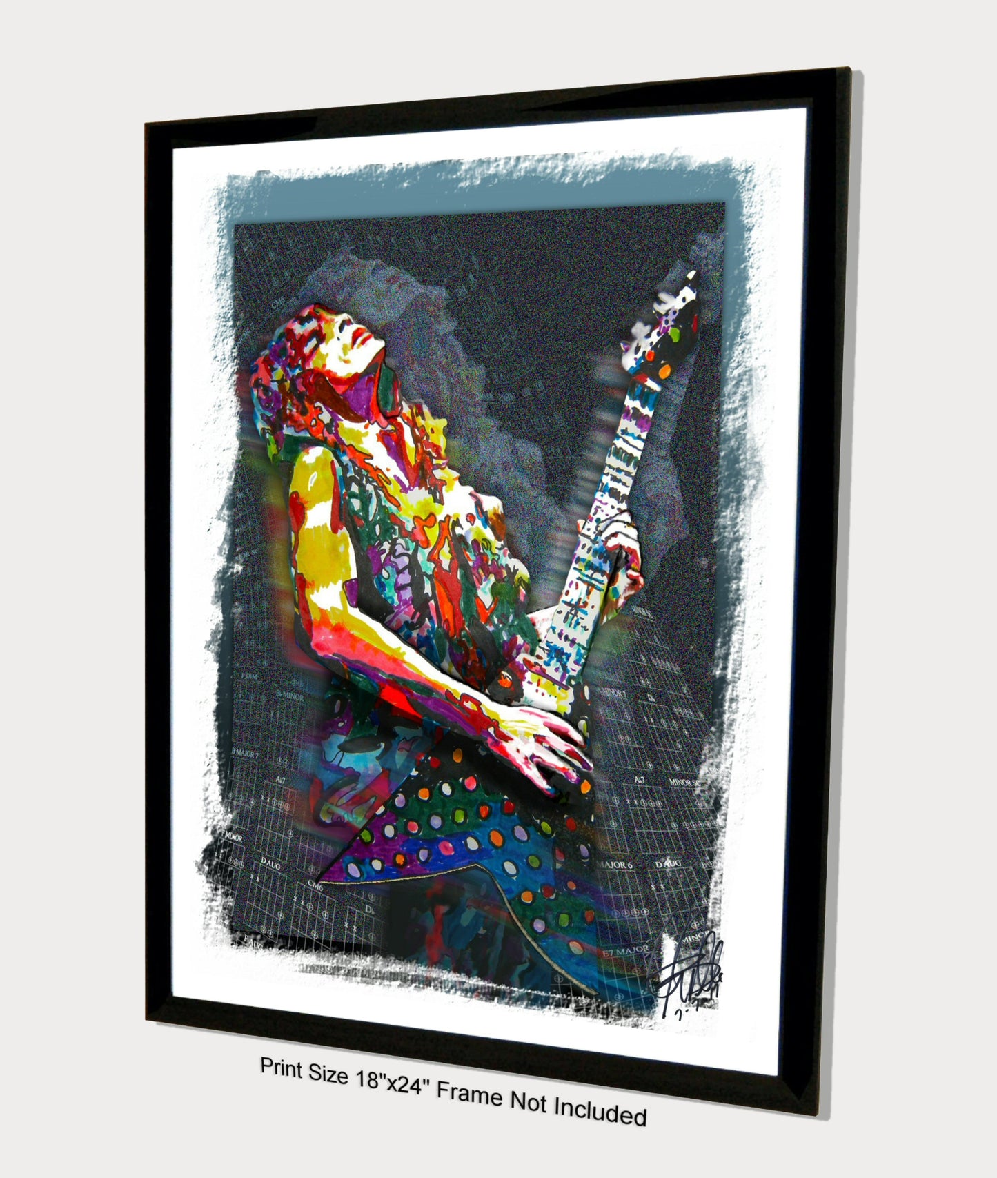 Randy Rhoads Guitar Hard Rock Metal Music Poster Print Wall Art 18x24