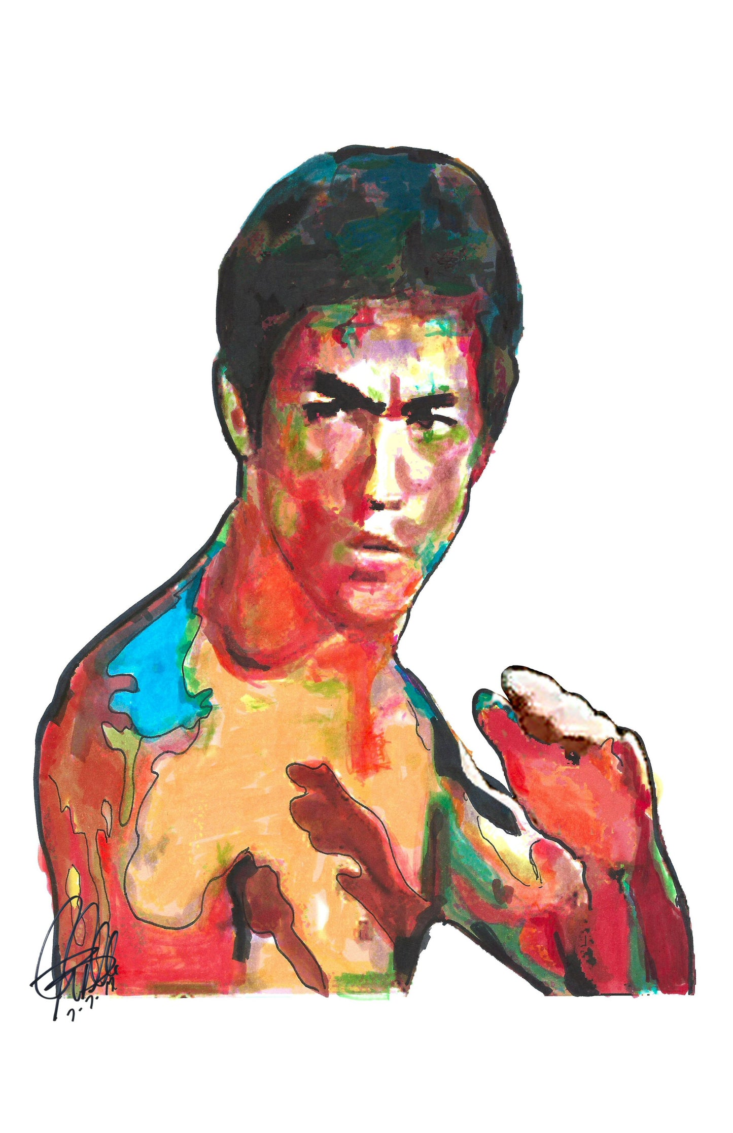 Bruce Lee Martial Arts Print Poster Wall Art 11x17