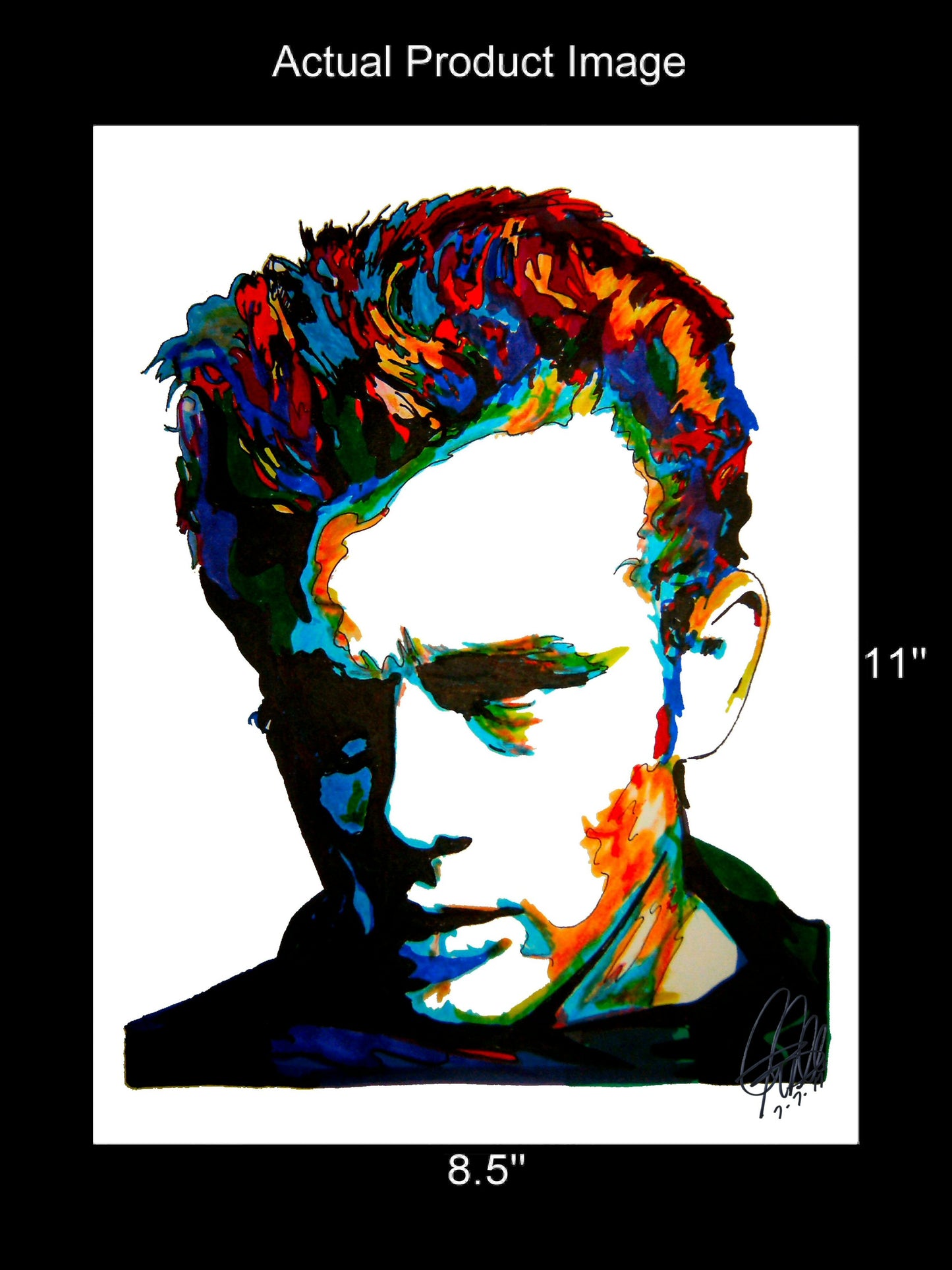 James Dean American Actor Poster Print Wall Art 8.5x11