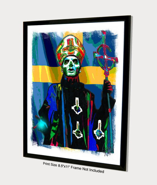 Papa Emeritus III Ghost Heavy Metal Rock Music Print Poster Wall Art 8.5x11