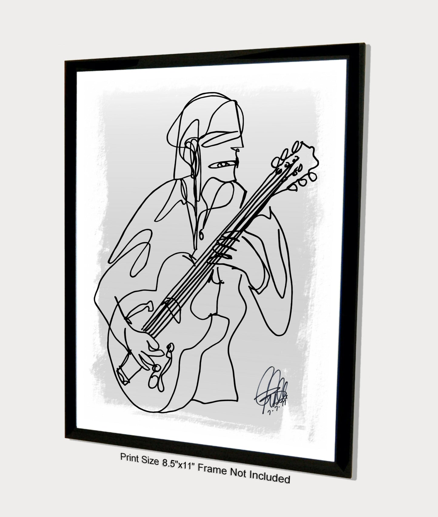 Frustrated Guitar Player Music Poster Print Wall Art 8.5x11