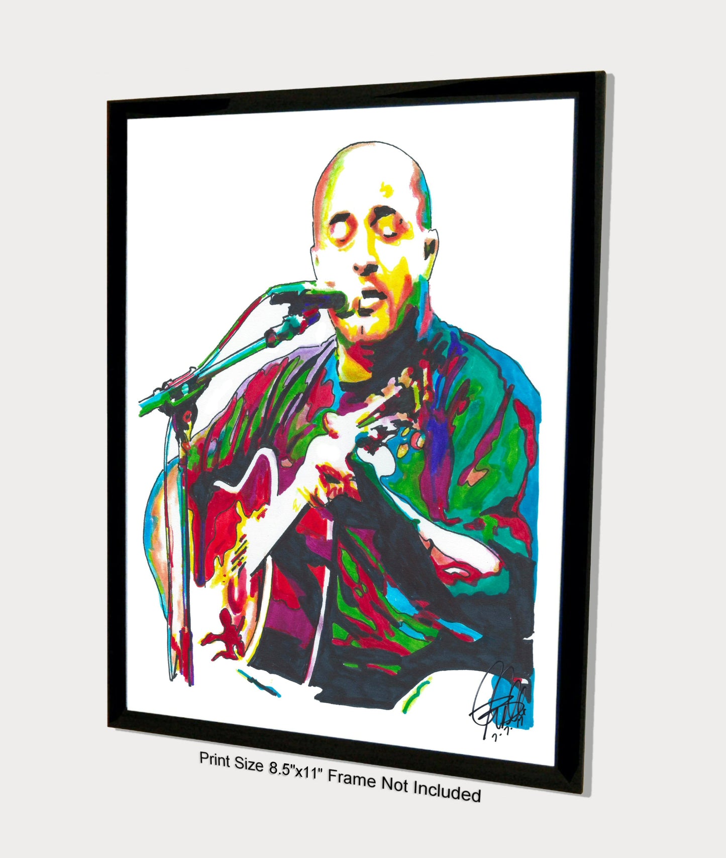 Aaron Lewis Staind Singer Guitar Rock Music Poster Print Wall Art 8.5x11