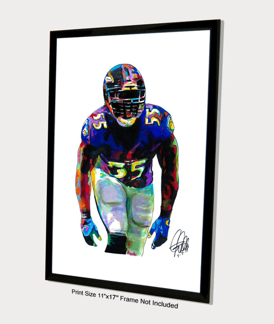 Terrell Suggs Baltimore Ravens Football Sports OLB Poster Print Wall Art 11x17