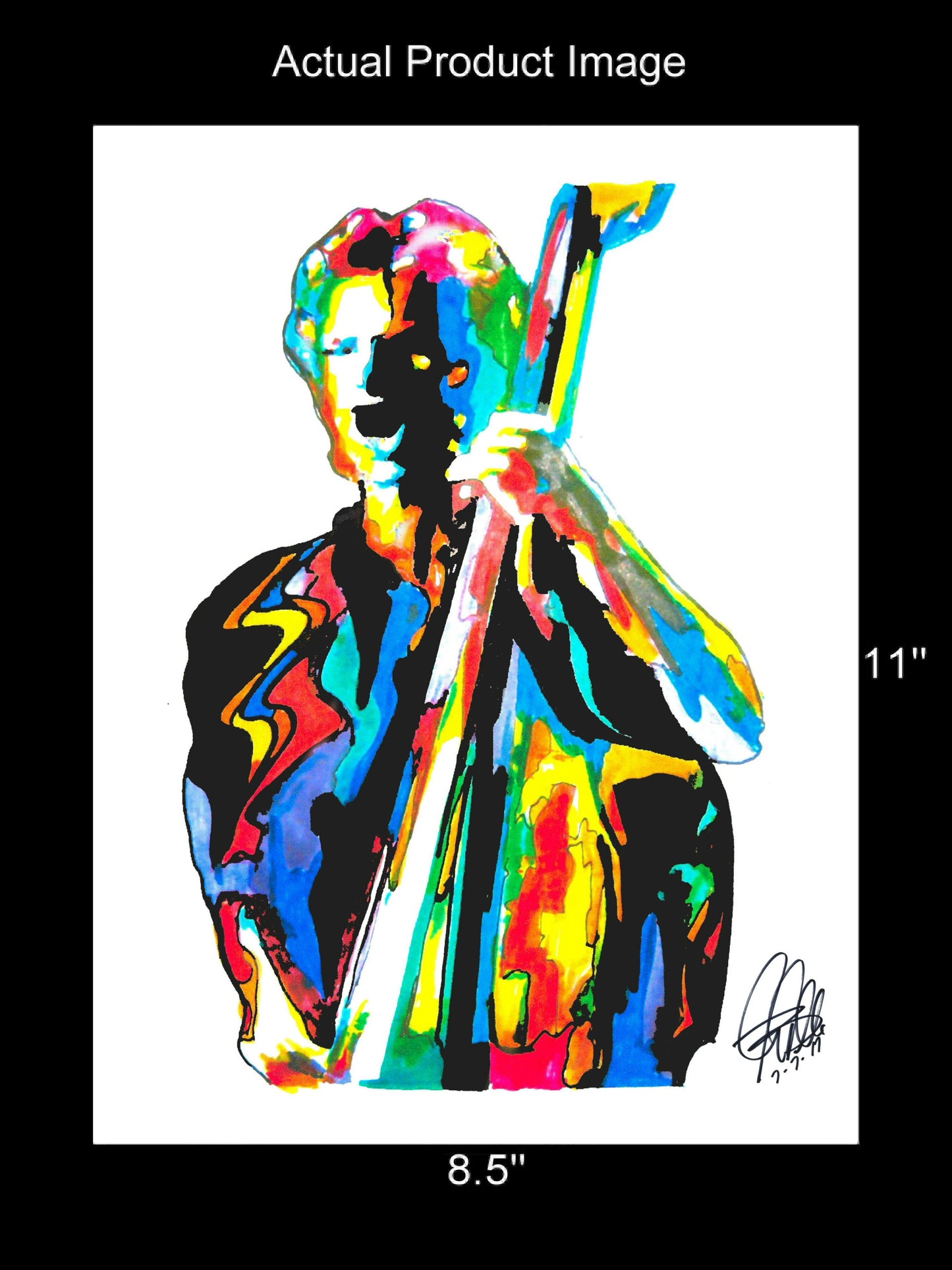 Sting The Police Singer Bass Rock Music Poster Print Wall Art 8.5x11