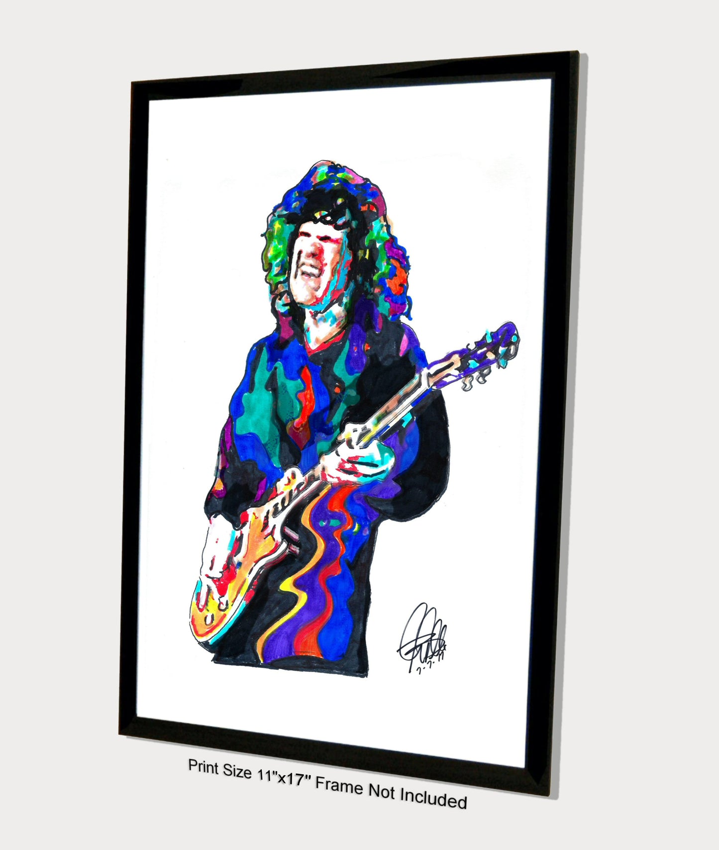 Gary Moore Singer Guitar Blues Rock Music Poster Print Wall Art 11x17