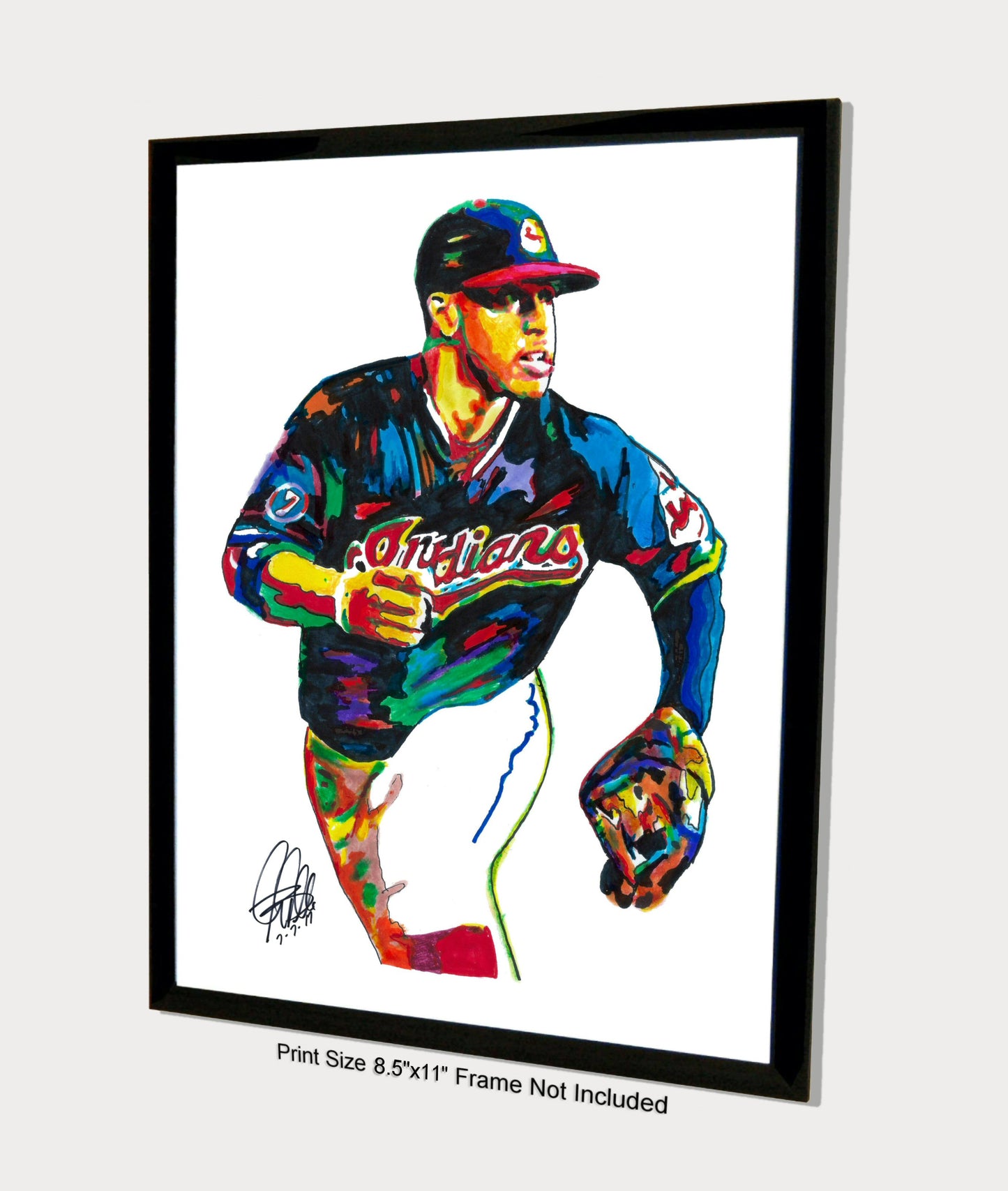 Francisco Lindor Cleveland Baseball Sports SS Poster Print Wall Art 8.5x11