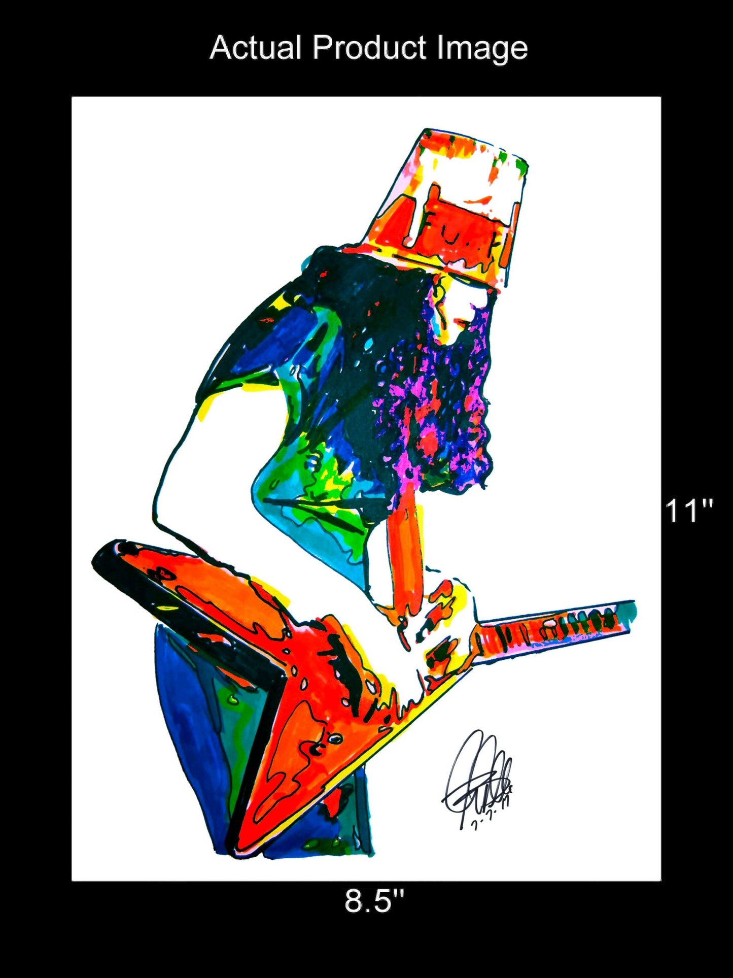 Buckethead Guitar Metal Rock Music Poster Print Wall Art 8.5x11