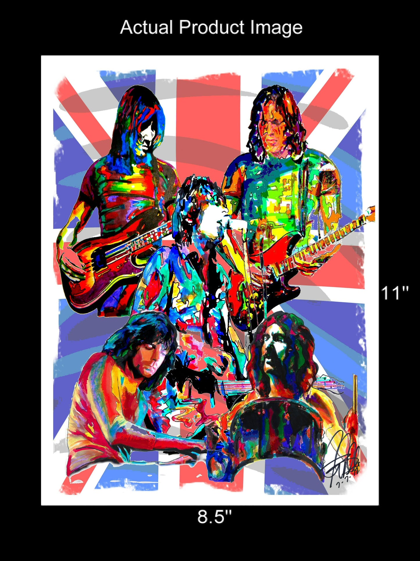 Pink Floyd Waters Gilmour Barrett Rock Music Poster Print Wall Art 8.5x11
