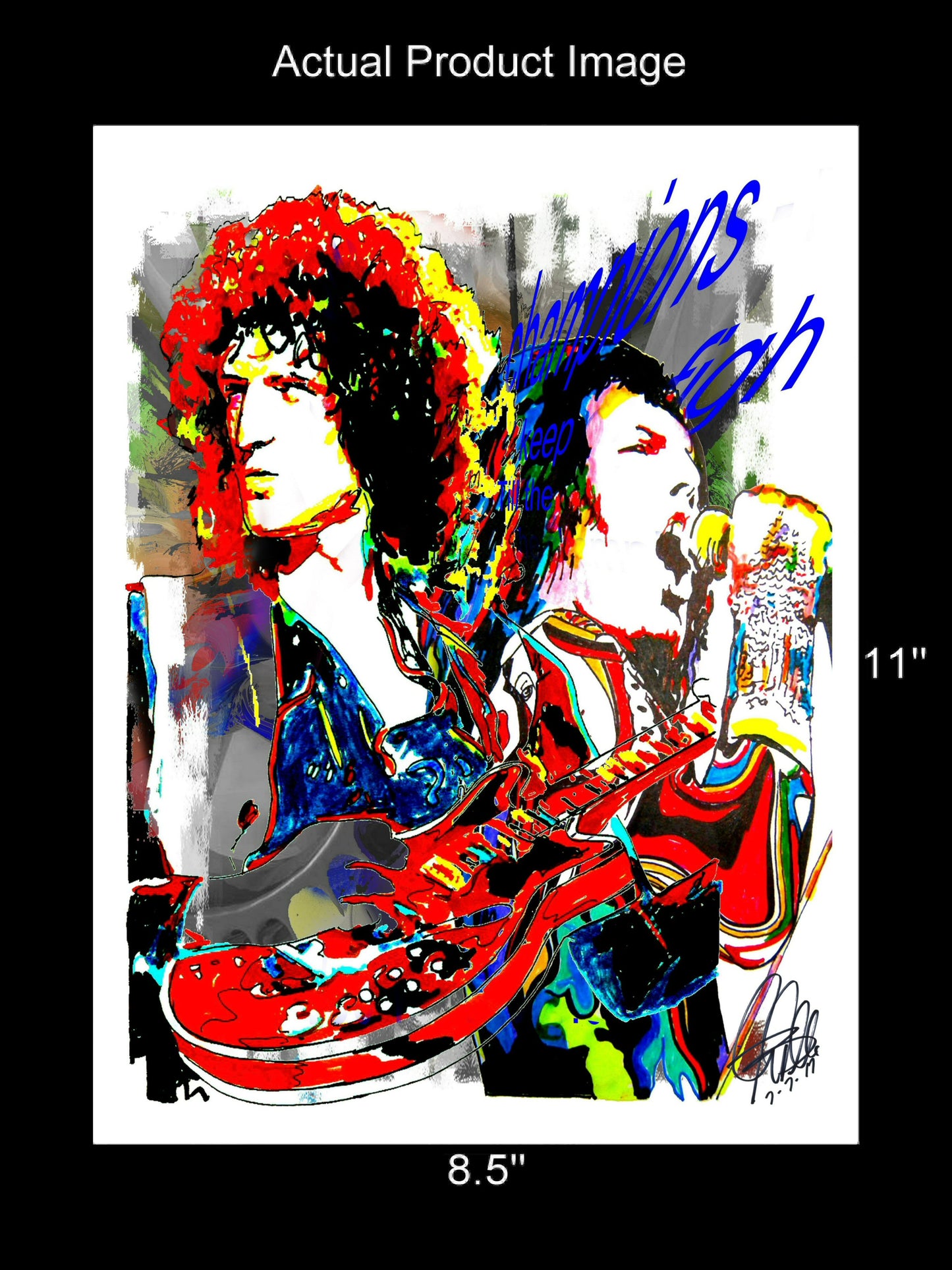 Queen Freddie Mercury Brian May Rock Music Poster Print Wall Art 8.5x11