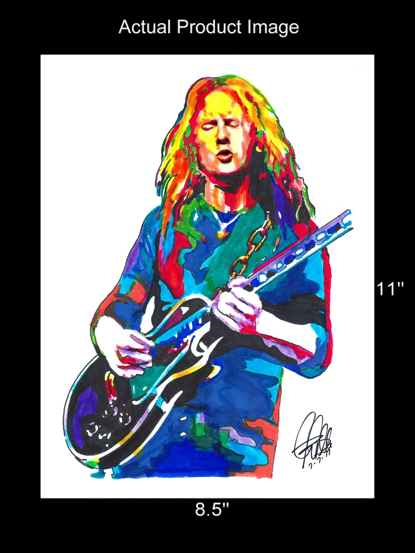 Jerry Cantrell Alice in Chains Guitar Rock Music Print Poster Wall Art 8.5x11