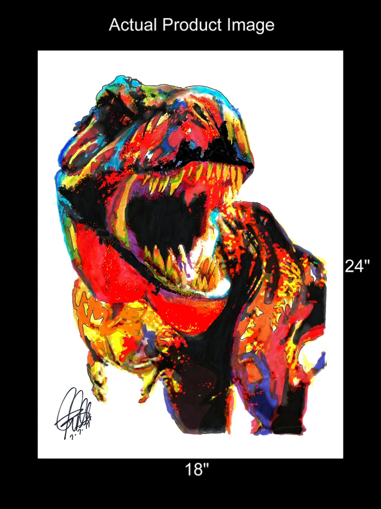 Tyrannosaurus Rex T Rex Dinosaur Poster Print Wall Art 18x24