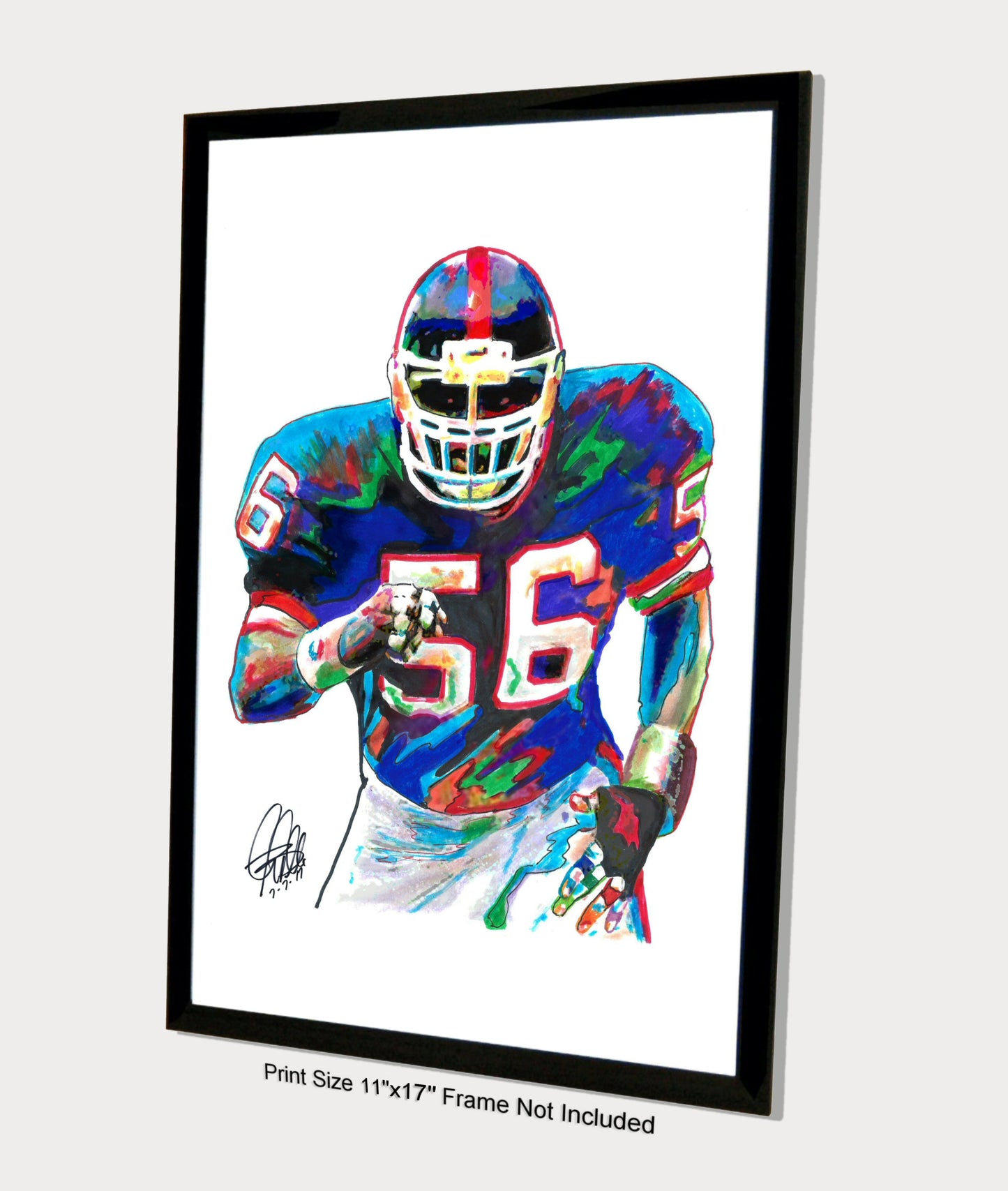 Lawrence Taylor New York Giants LB Football Sports Poster Print Wall Art 11x17