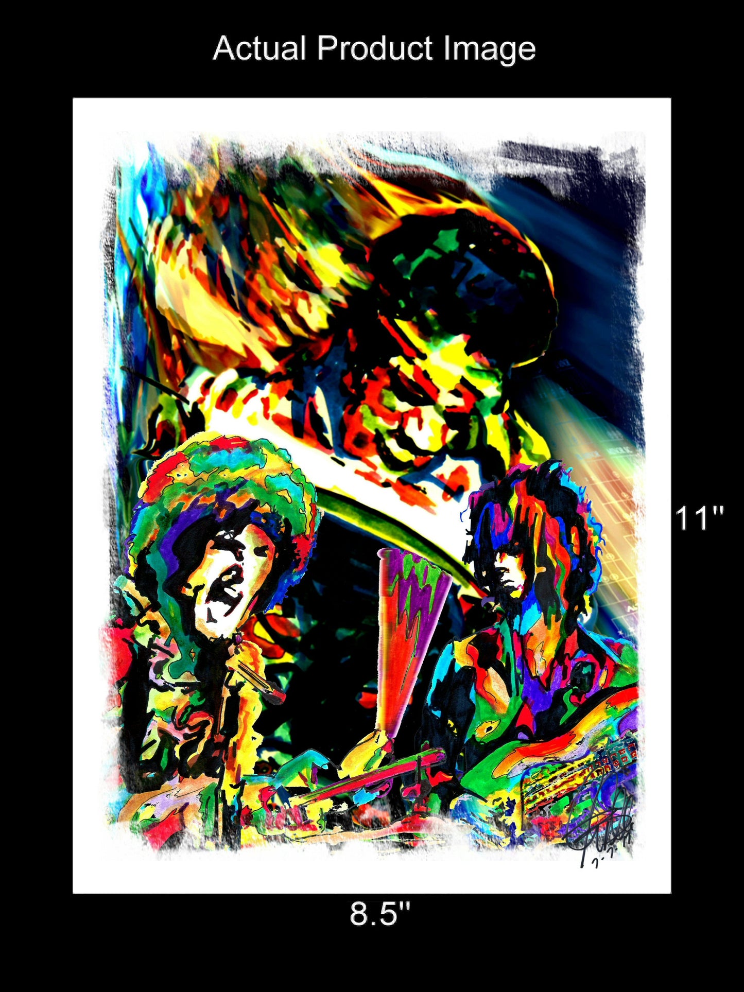 The Jimi Hendrix Experience Blues Hard Rock Music Poster Print Wall Art 8.5x11