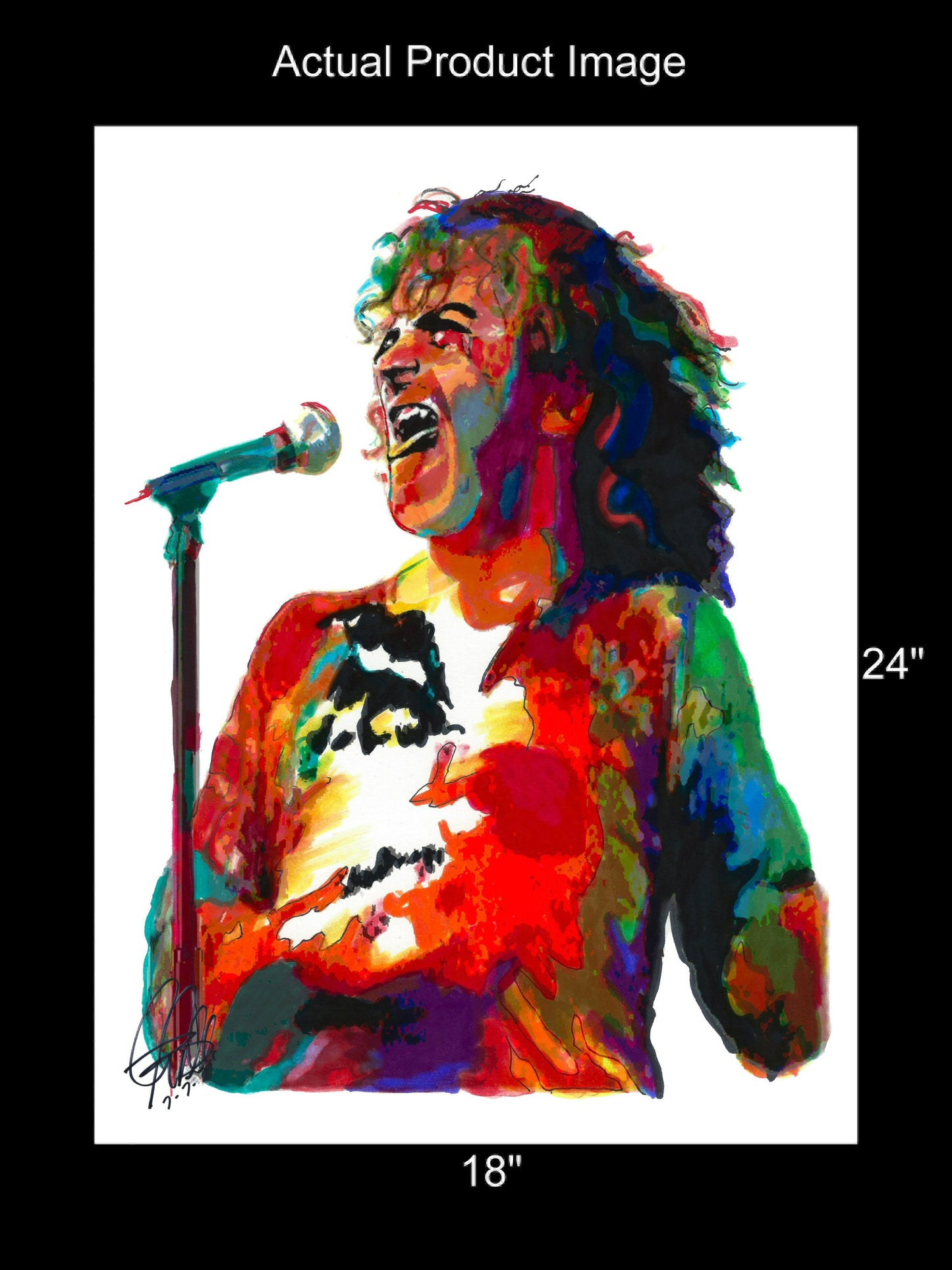 Joe Cocker Singer Blues Pop Rock Music Poster Print Wall Art 18x24