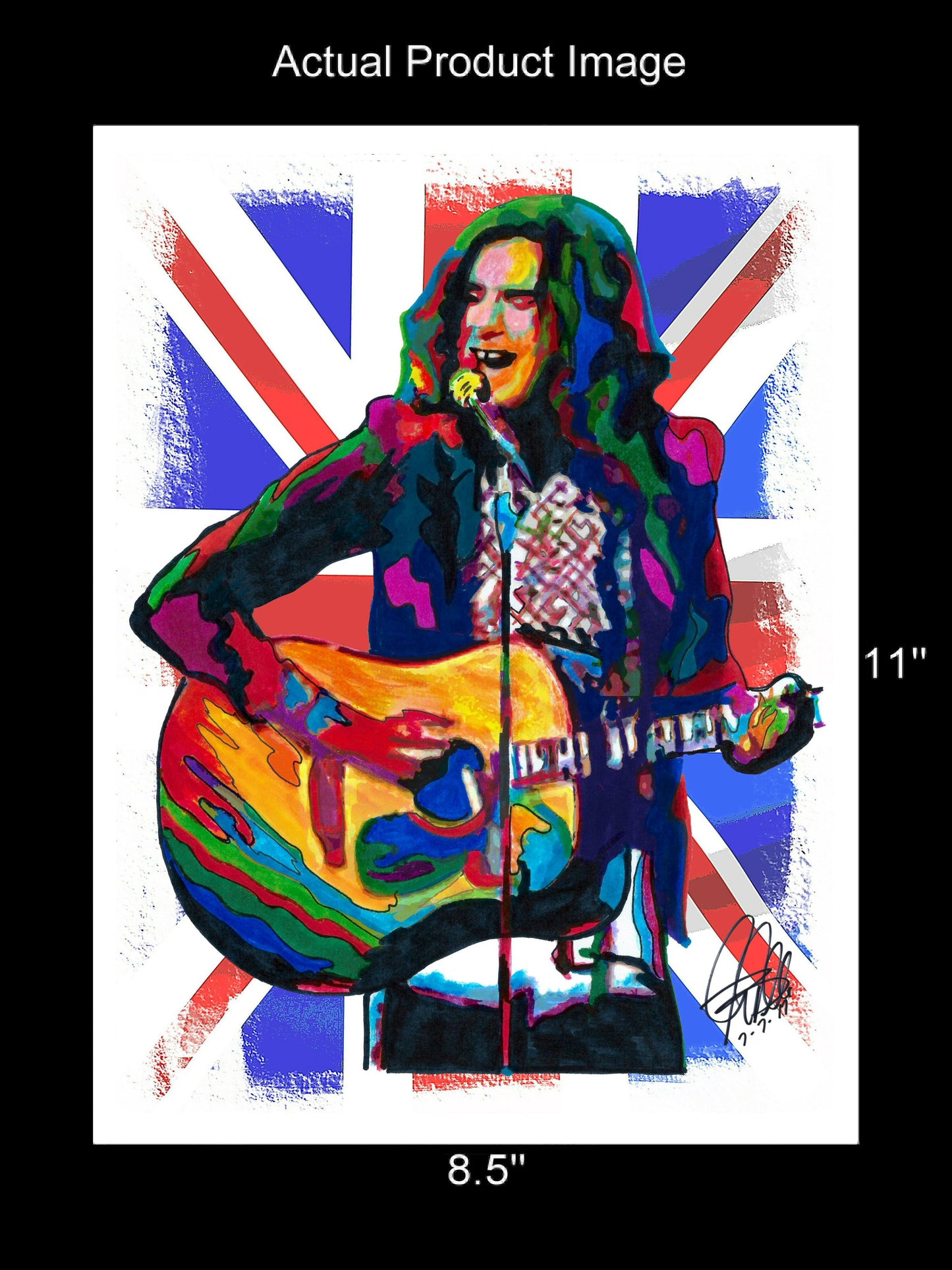 Ray Davies The Kinks Singer Guitar Rock Music Print Poster Wall Art 8.5x11