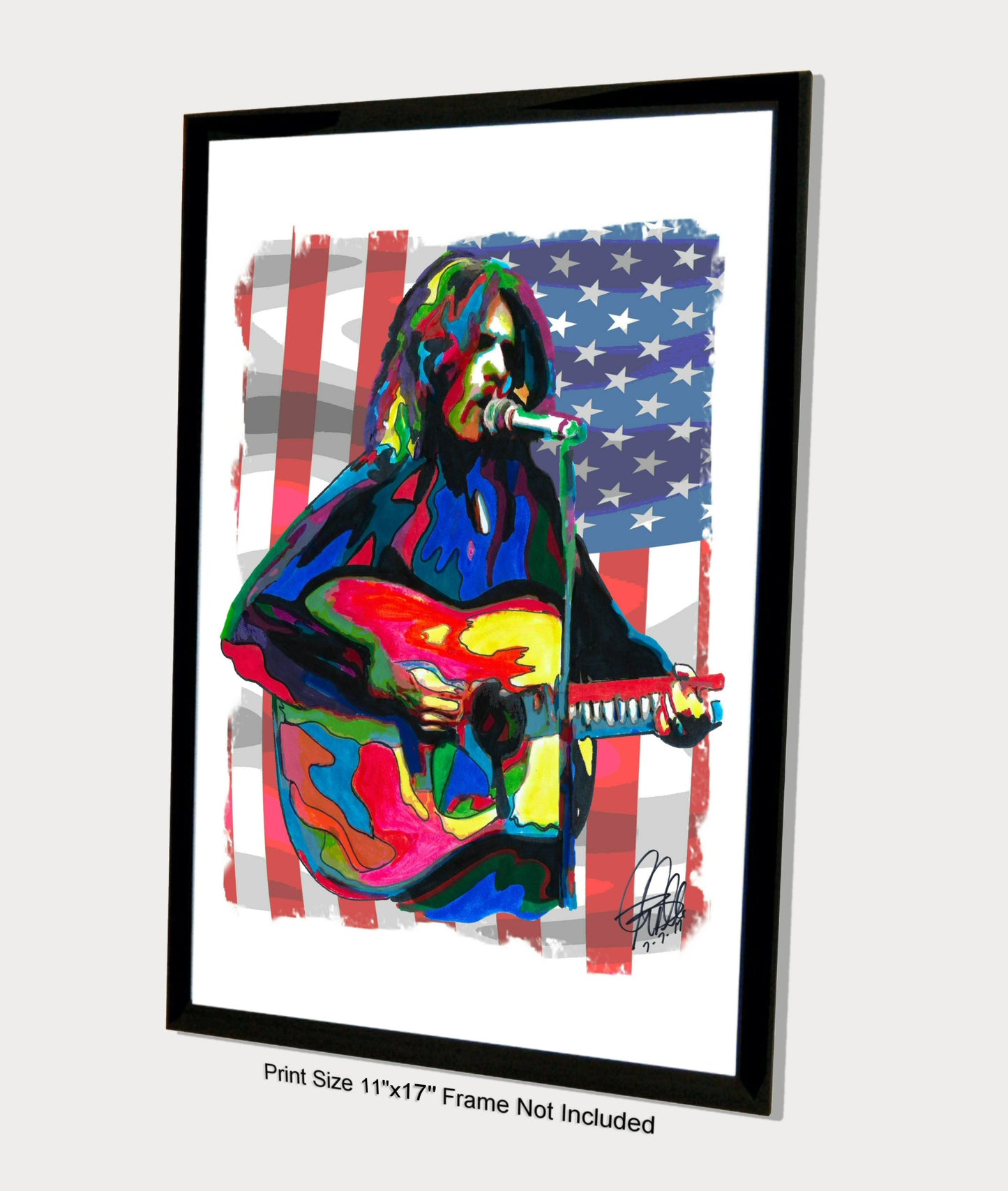 Glenn Frey Eagles Singer Guitar Folk Rock Music Poster Print Wall Art 11x17