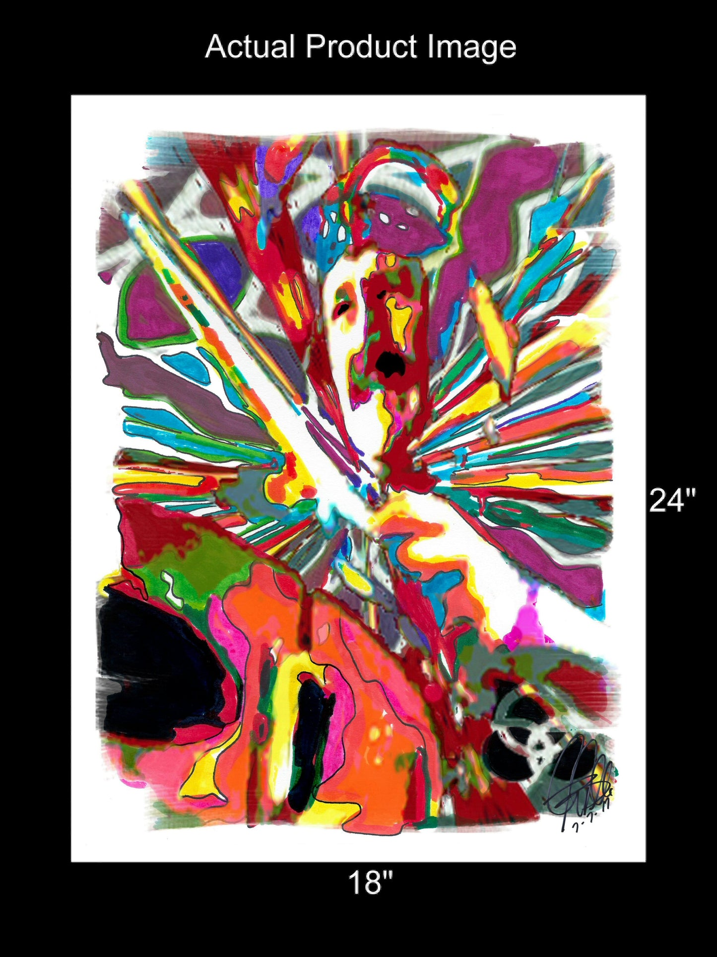 John Bonham Led Zeppelin Drums Rock Music Print Poster Wall Art 18x24