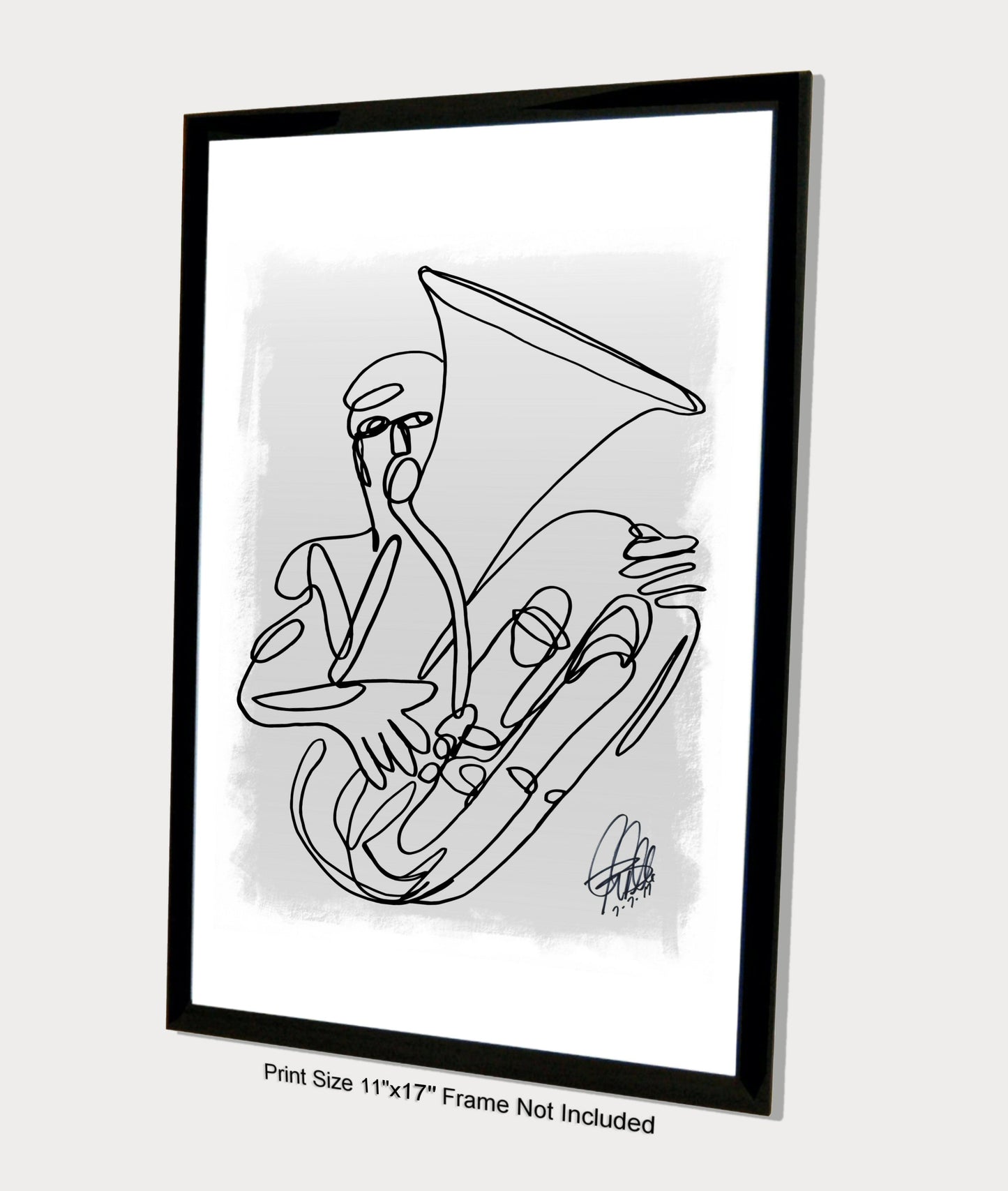 Tuba Player Music Poster Print Wall Art 11x17