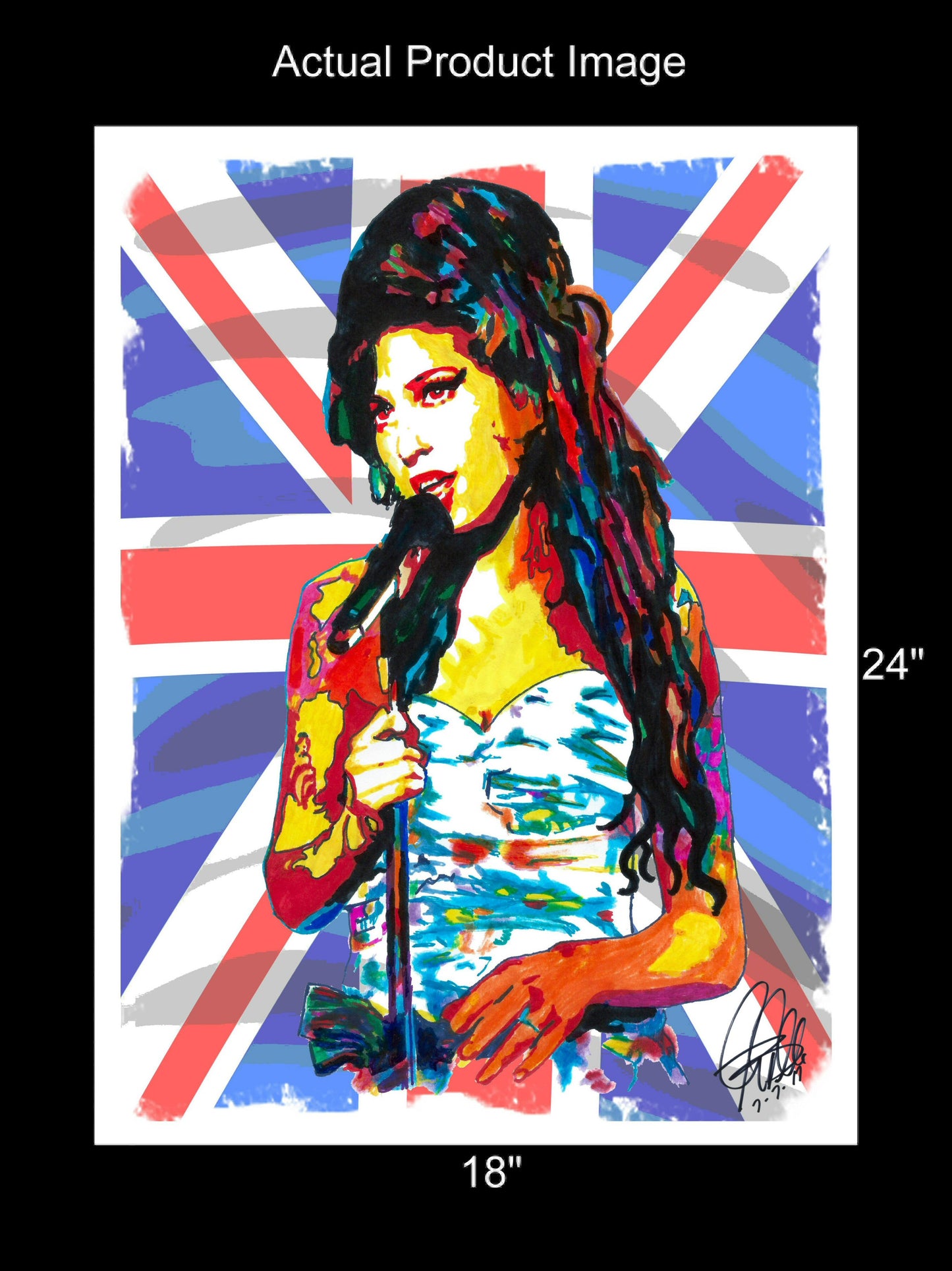 Amy Winehouse Singer Jazz Soul Music Print Poster Wall Art 18x24