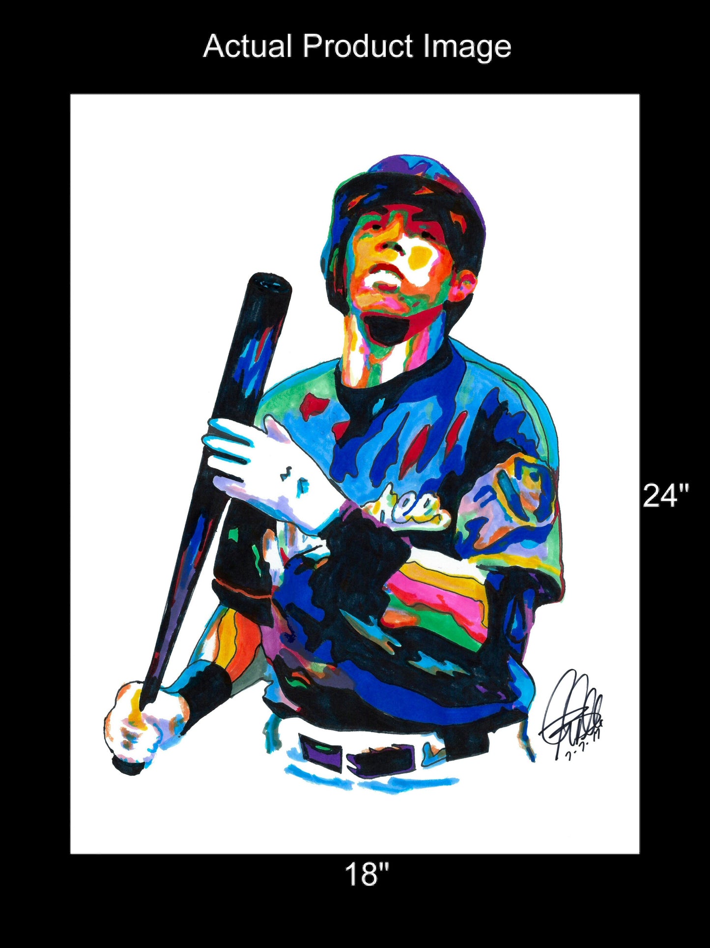 Christian Yelich Milwaukee Brewers Baseball Sports Poster Print Wall Art 18x24