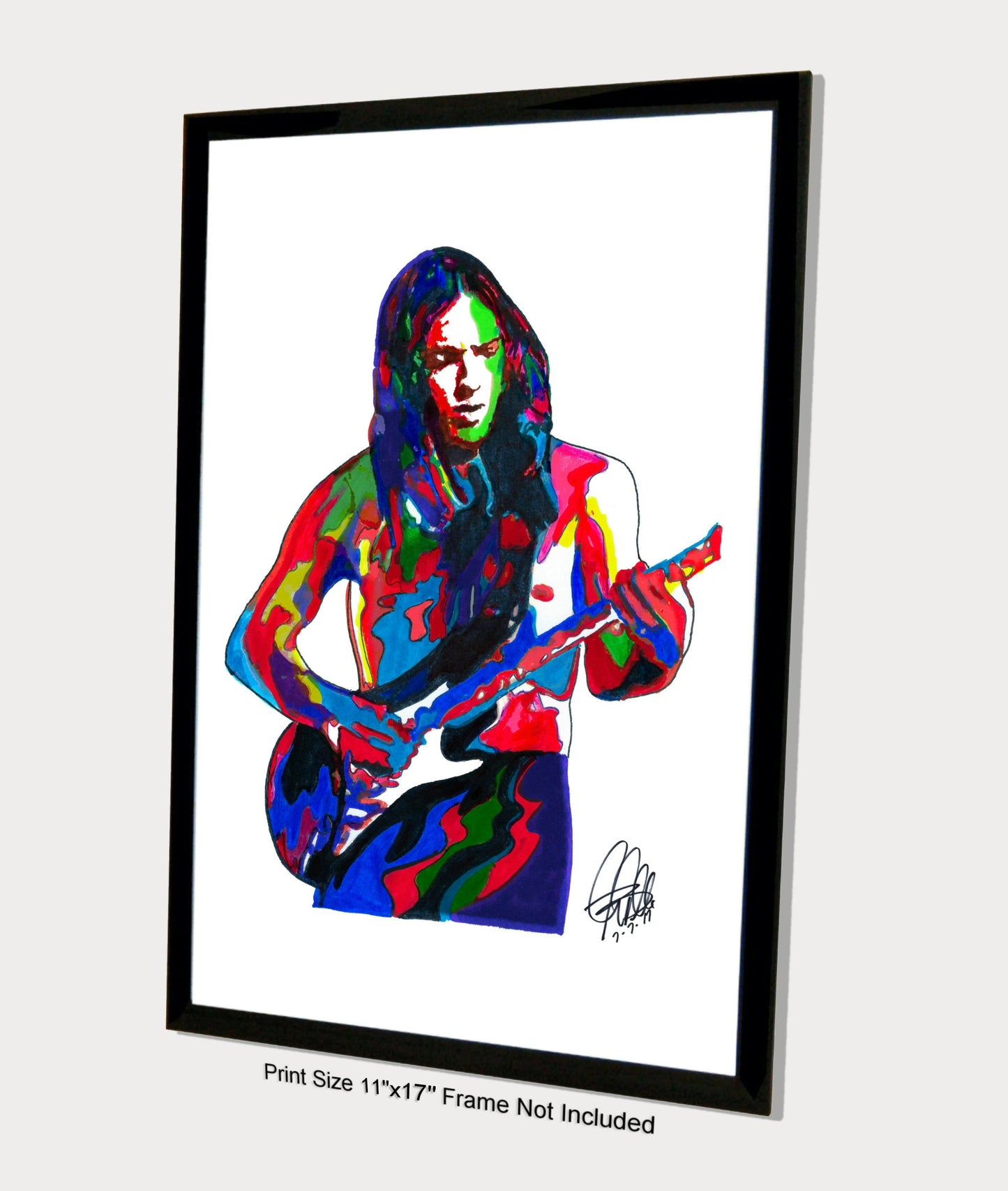 David Gilmour Pink Floyd Guitar Rock Music Poster Print Wall Art 11x17