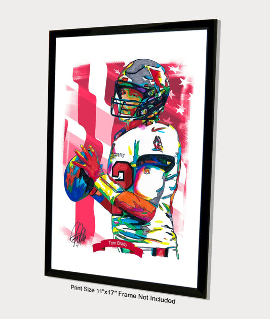 Tom Brady Tampa Bay Buccaneers QB Football Poster Print Wall Art 11x17