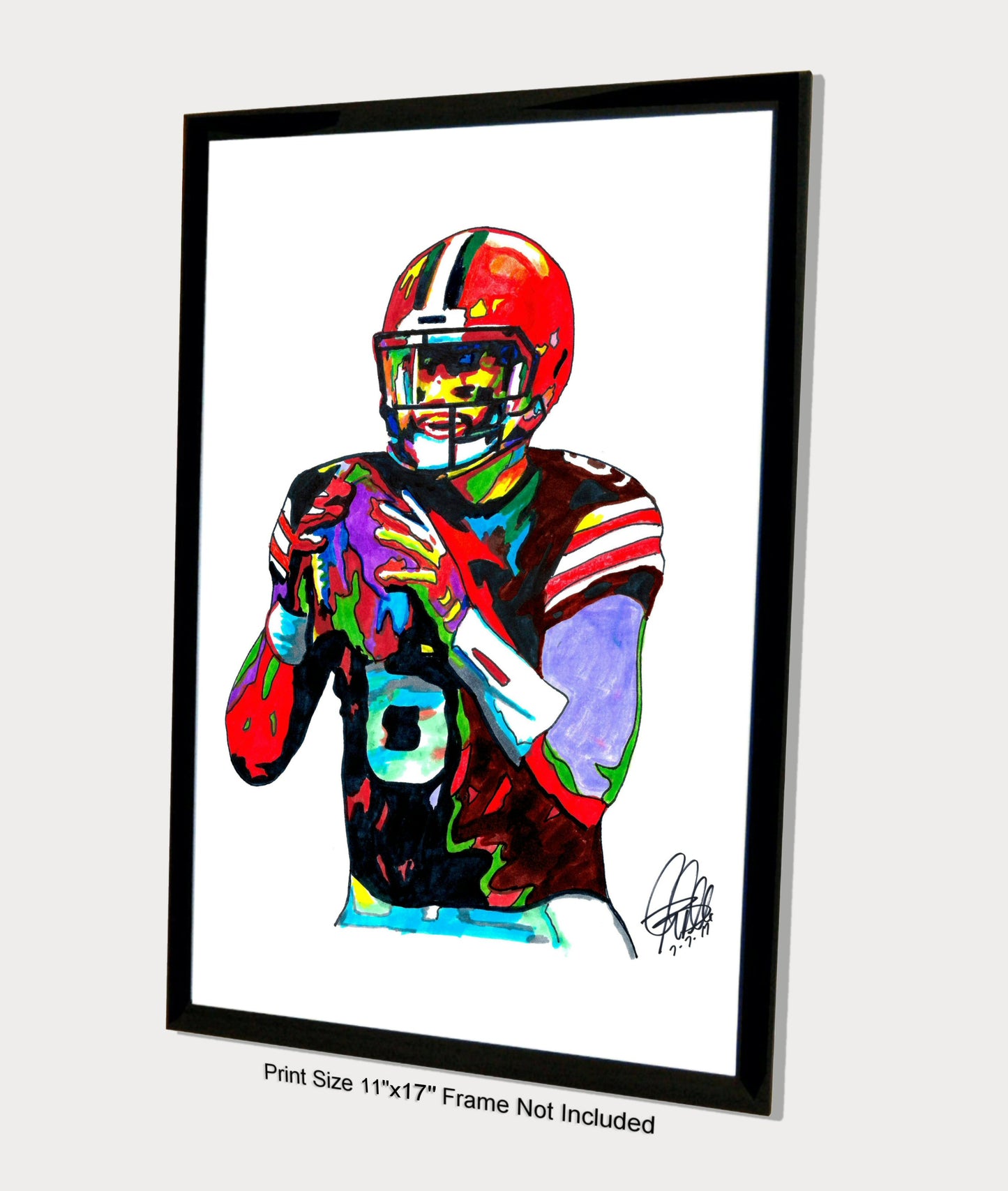 Baker Mayfield Cleveland Browns Football Poster Print Wall Art 11x17