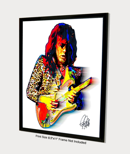 Yngwie Malmsteen Guitar Rock Music Poster Print Wall Art 8.5x11