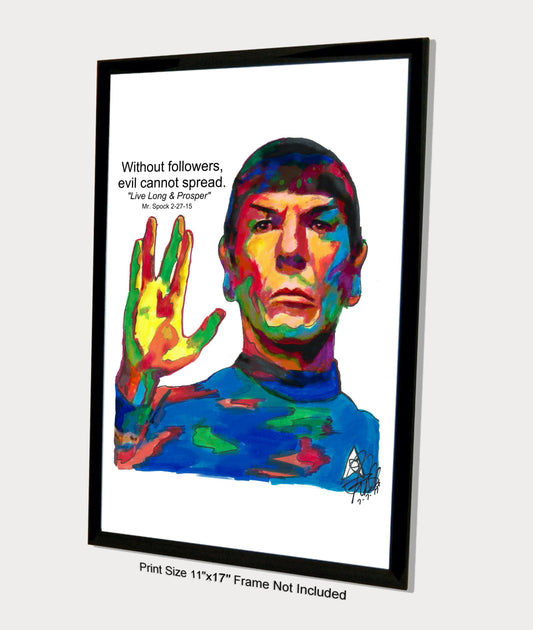 Spock Leonard Nimoy Star Trek Poster Print Wall Art 11x17