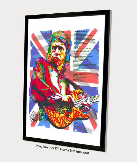 Mark Knopfler Dire Straits Guitar Sultans of Swing Music Poster Print 11x17